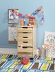 Linon Rudy Natural Rolling Storage Cart-1