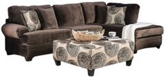 Furniture of America® Bonaventura 2-Piece Brown Right-Arm Facing Sofa Sectional and Chaise