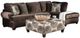 Furniture of America® Bonaventura 2-Piece Brown Right-Arm Facing Sectional and Chaise-0