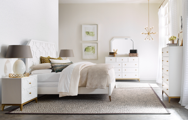 Legacy Classic Chelsea by Rachael Ray Bright White Lattice Queen Panel Bed-3