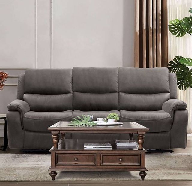 Furniture of America® Henricus 2-Piece Dark Grey Reclining Sofa Set-0