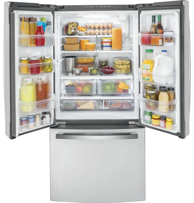 GE® 33" 18.6 Cu. Ft. Fingerprint Resistant Stainless Steel Counter Depth French Door Refrigerator-2