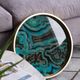 A & B Home Livonia Blue Swirl Round Tray-5