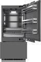 ZLINE 36" 19.8 Cu. Ft. Panel Ready Built-In Bottom Freezer Refrigerator with Water Dispenser, Ice Maker and Graphite Gray Interior-2