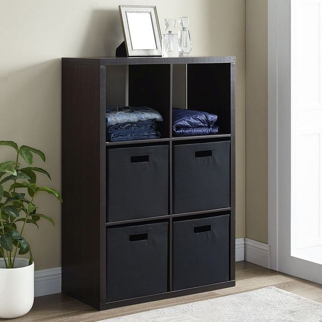 Linon Cody Espresso 6-Cube Storage Cabinet -3