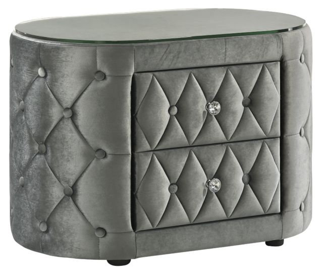 Crown Mark Voltare Gray Nightstand-0