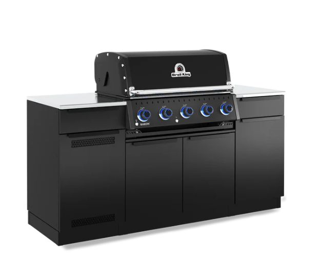 Broil King® Baron™ 520i Pro Shadow 5-Burner Black Built-In Liquid Propane Grill-2