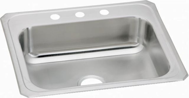 Elkay Celebrity® Brushed Satin 31" x 22" x 6-7/8" 2-Hole Single Bowl Drop-In Sink-0