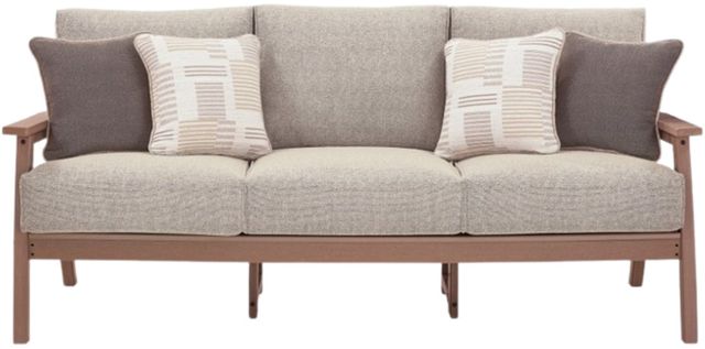 Signature Design by Ashley® Cliffs Beach Beige/Driftwood Fabric/Plastic Outdoor Sofa-2