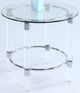 Acrylic Round Clear Glass End Table-1