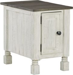 Signature Design by Ashley® Havalance Gray Chairside End Table with Distressed Vintage White Base