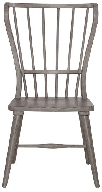 Liberty Furniture River Place Riverstone Gray Windsor Back Side Chair-2