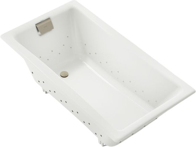 KOHLER® Tea-For-Two® Dune 60" x 32" Drop-In Heated BubbleMassage™ Air Bath with Reversible Drain-0