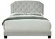 Bernards Olivia Gray Upholstered Queen Panel Bed in a Box-1
