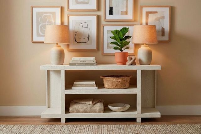 aspenhome® Latitude Brushed White Console Table-1