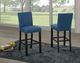 Brassex Inc. Avery 2-Piece Blue 29'' Bar Stool Set-1