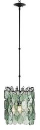 Currey & Company Airlie Recycled Glass/Wrought Iron Pendant-0