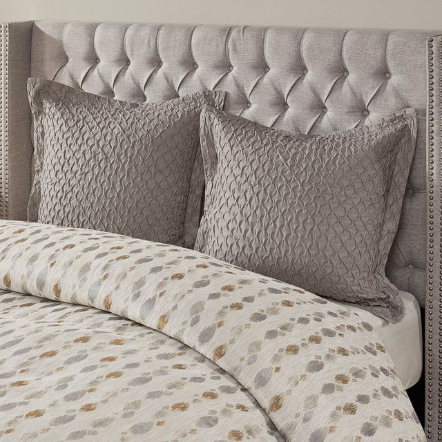 Olliix by Madison Park Signature Sanctuary Taupe/Gold King Comforter Set-4