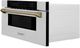 ZLINE Autograph Edition 1.2 Cu. Ft. Stainless Steel with Champagne Bronze Accents Microwave Drawer-2