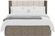 Riverside Furniture Sariel Designer Espresso King Upholstered Panel Bed-1