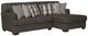 Jackson Furniture Crawford 2-Piece Metal Right-Arm Facing Loveseat Sectional and Chaise-0