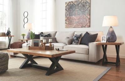 Signature Design by Ashley® Wesling 3-Piece Light Brown Coffee Table Set-3
