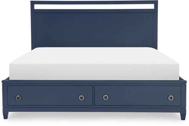 Legacy Classic Summerland Inkwell Blue Queen Panel Storage Bed-1
