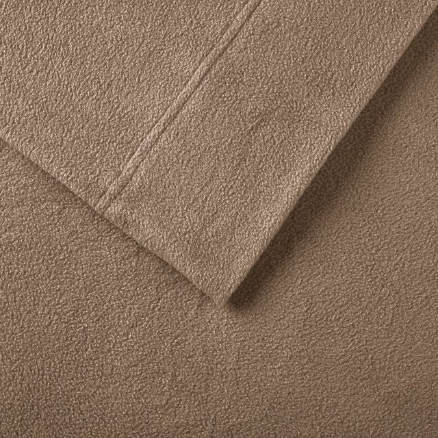 Olliix by True North by Sleep Philosophy 4 Piece Brown Queen Micro Fleece Sheet Set-1