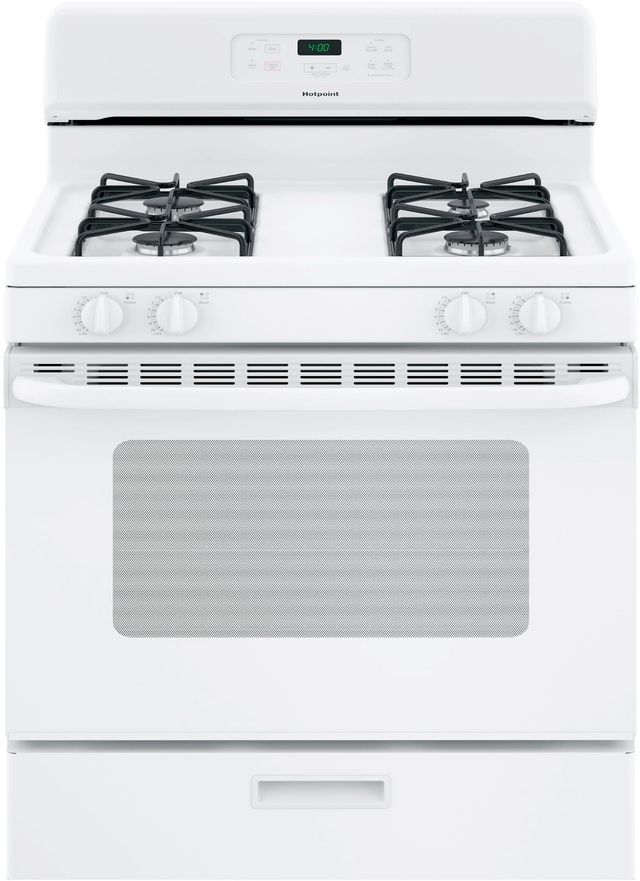 Hotpoint® 30" White Freestanding Gas Range-0