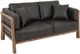 International Furniture Direct Roots Brown/Black Loveseat-0