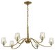 Uttermost® Barcelona Natural Brass 6 Light Chandelier-0