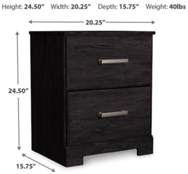 Signature Design by Ashley® Belachime Black Nightstand-4