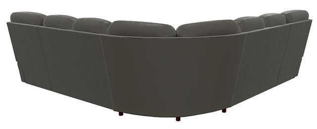 La-Z-Boy® James 5-Piece Charcoal Leather Manual Reclining Sectional-2
