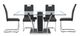 Mazin Furniture Betmar Glass Top Dining Table with Chrome Base-1