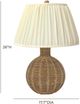 TOV Furniture Pallora Cream/Natural Rattan Table Lamp-2