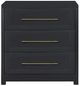 Parker House® Oasis Sable Black 3-Drawer Cabinet-1