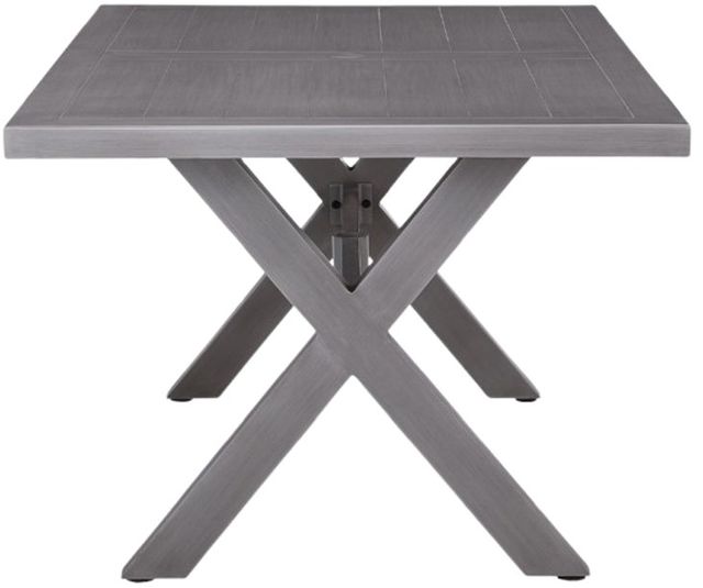 Signature Design by Ashley® Dillon Beach Gray Aluminum Outdoor Dining Table-3