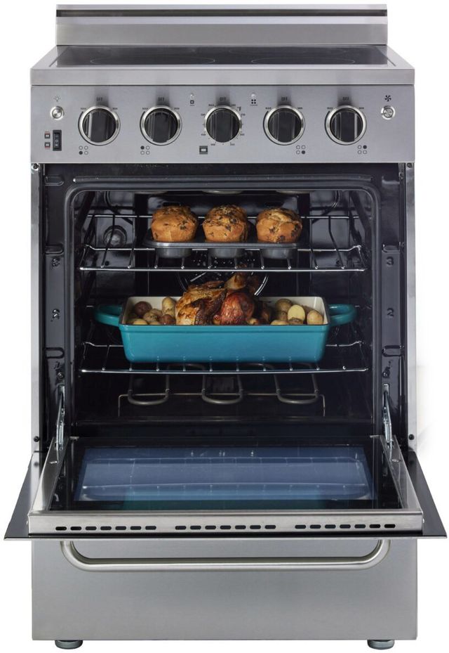 Unique® Appliances Prestige 24" Stainless Steel Freestanding Electric Range-2