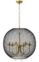 YHD Baron Antique Brass/Matte Black 6-Light Chandelier-0
