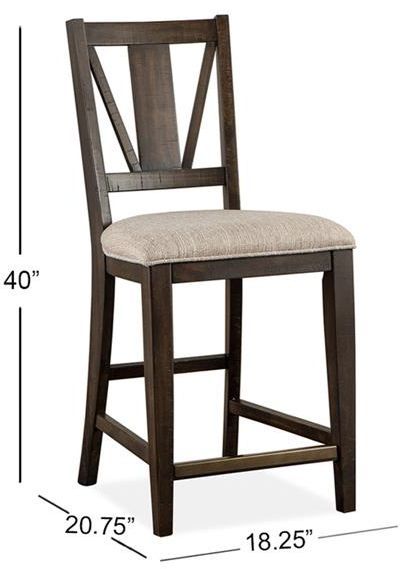 Magnussen Home® Westley Falls Graphite Counter Chair-2