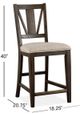 Magnussen Home® Westley Falls Graphite Counter Chair-2