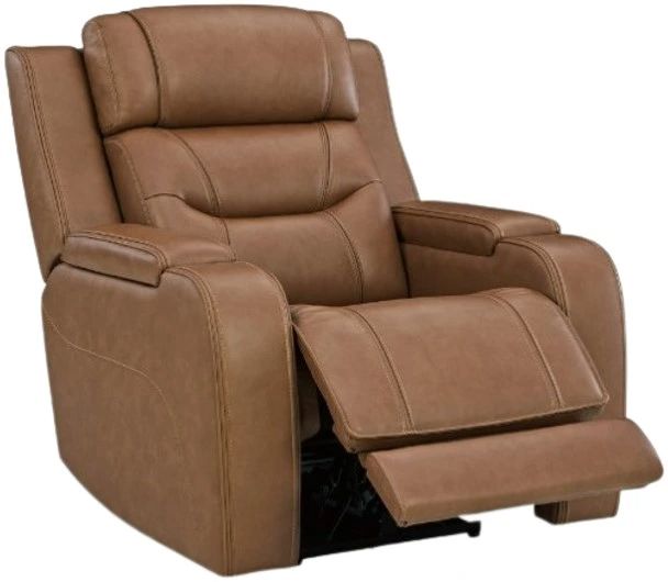 Signature Design by Ashley® Dreamer Caramel Power Recliner with Audio-1
