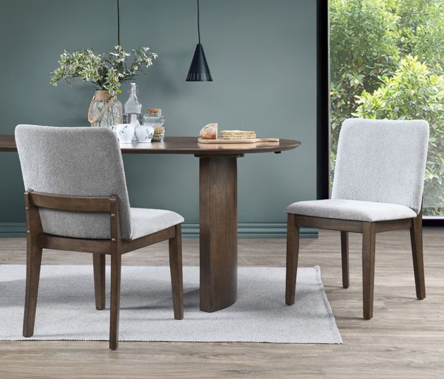 New Classic® Home Furnishings Kody Dark Walnut/Stone Gray Dining Side Chair-1