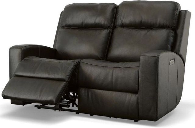 Flexsteel® Cody Dark Brown Power Reclining Loveseat with Power Headrests-2