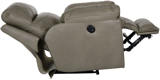 Catnapper® Costa Putty Leather Power Lay Flat Recliner-2