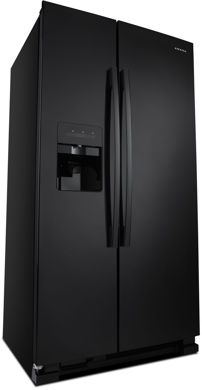 Amana 33 in. 21.41 Cu. Ft. Black Side-By-Side Refrigerator