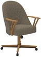 Chromcraft Customizable Landry Swivel Tilt Caster Casual Dining Chair-3