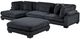 Homelegance® Traverse 4-Piece Black Modular Sectional with Reversible Chaise and Ottoman-2