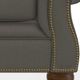 La-Z-Boy® Pembroke Granite Loveseat with Brass Nailhead Trim-5
