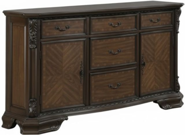 Crown Mark Kiera Coffee Brown Buffet-0
